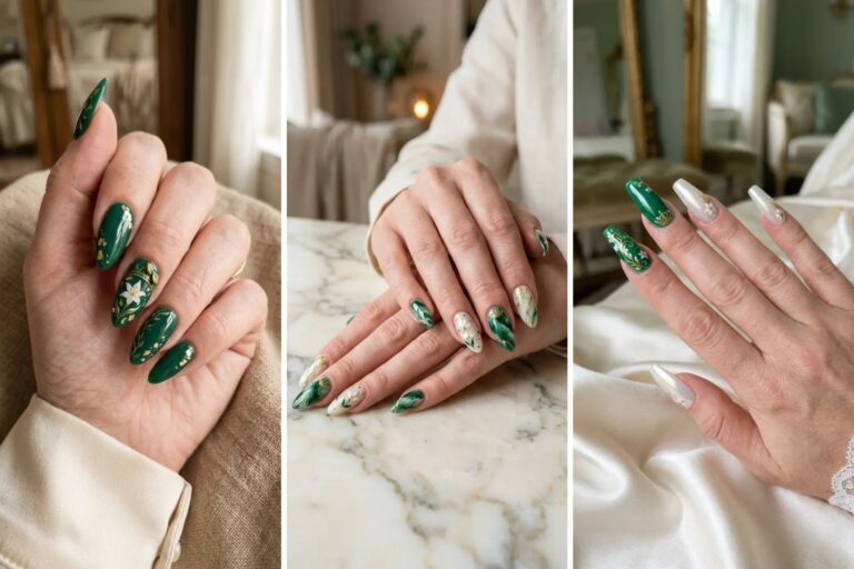 18 Emerald Green Nails Designs That Add a Touch of Glam