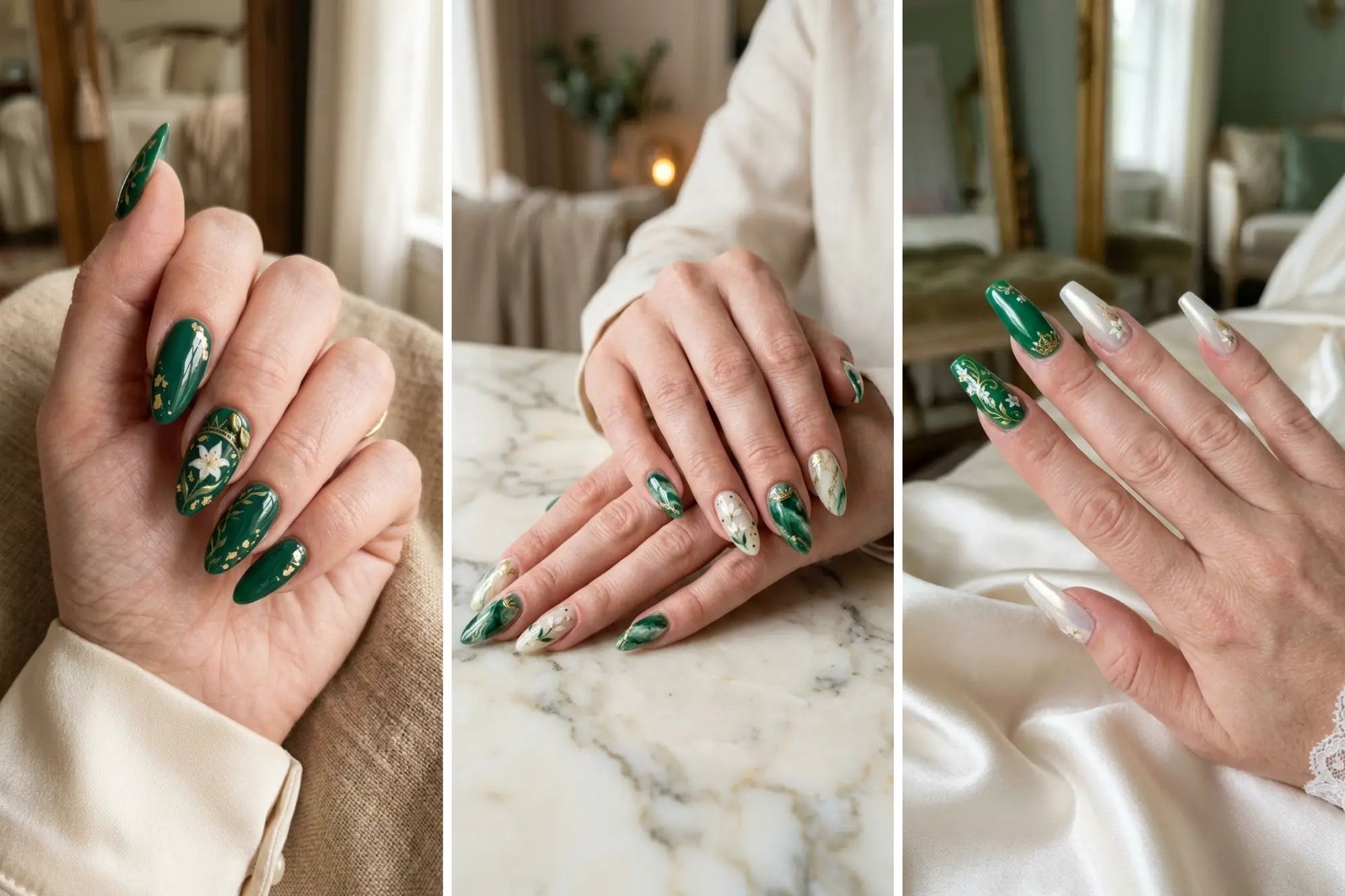 18 Emerald Green Nails Designs That Add a Touch of Glam