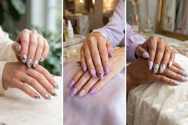 18 Lavender Nails Designs for Short and Long Nails