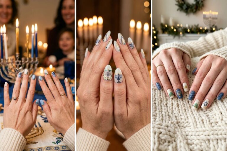 14 Hanukkah Nails Designs for a Cozy Celebration