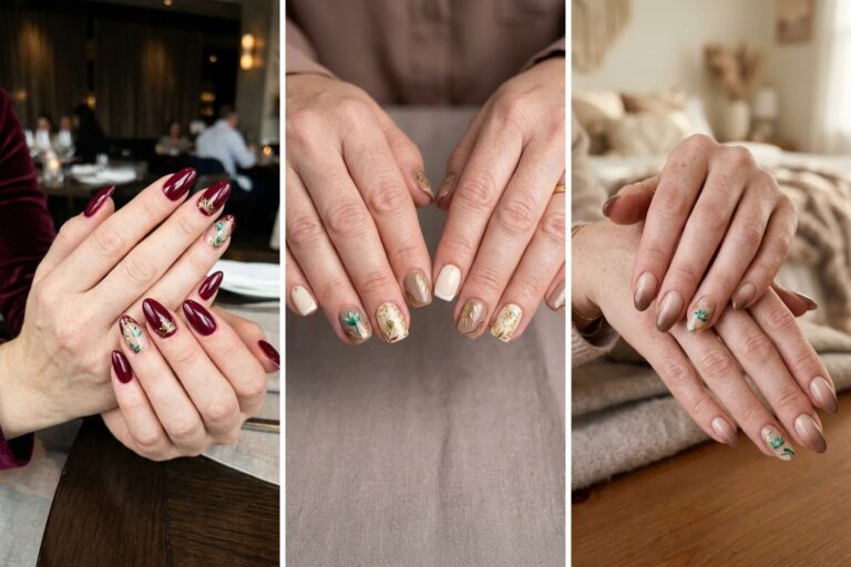 14 October Nails Design with Earthy Shades and Glossy Finishes