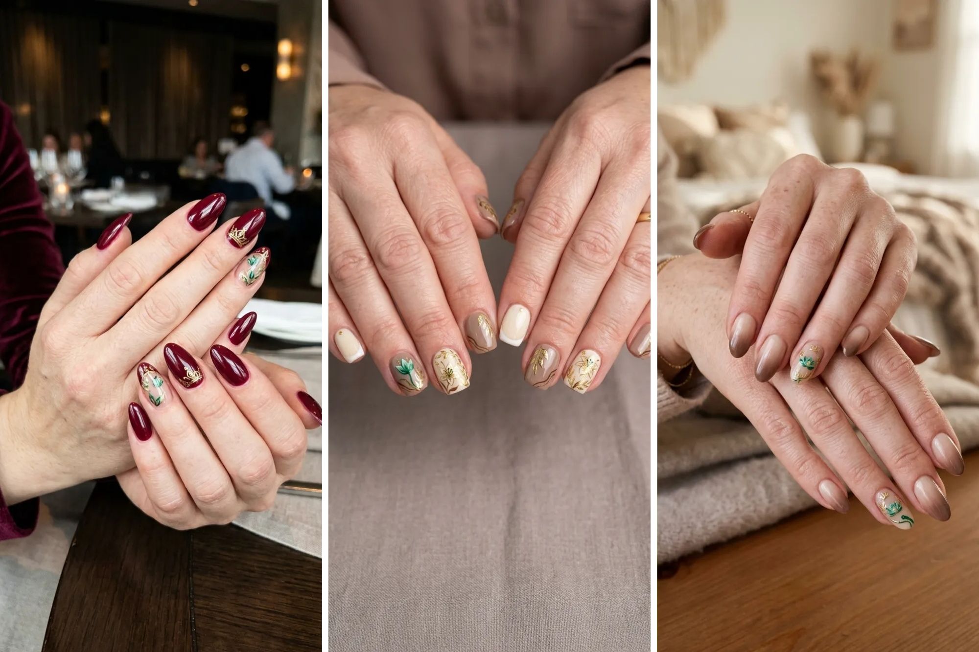 14 October Nails Design with Earthy Shades and Glossy Finishes