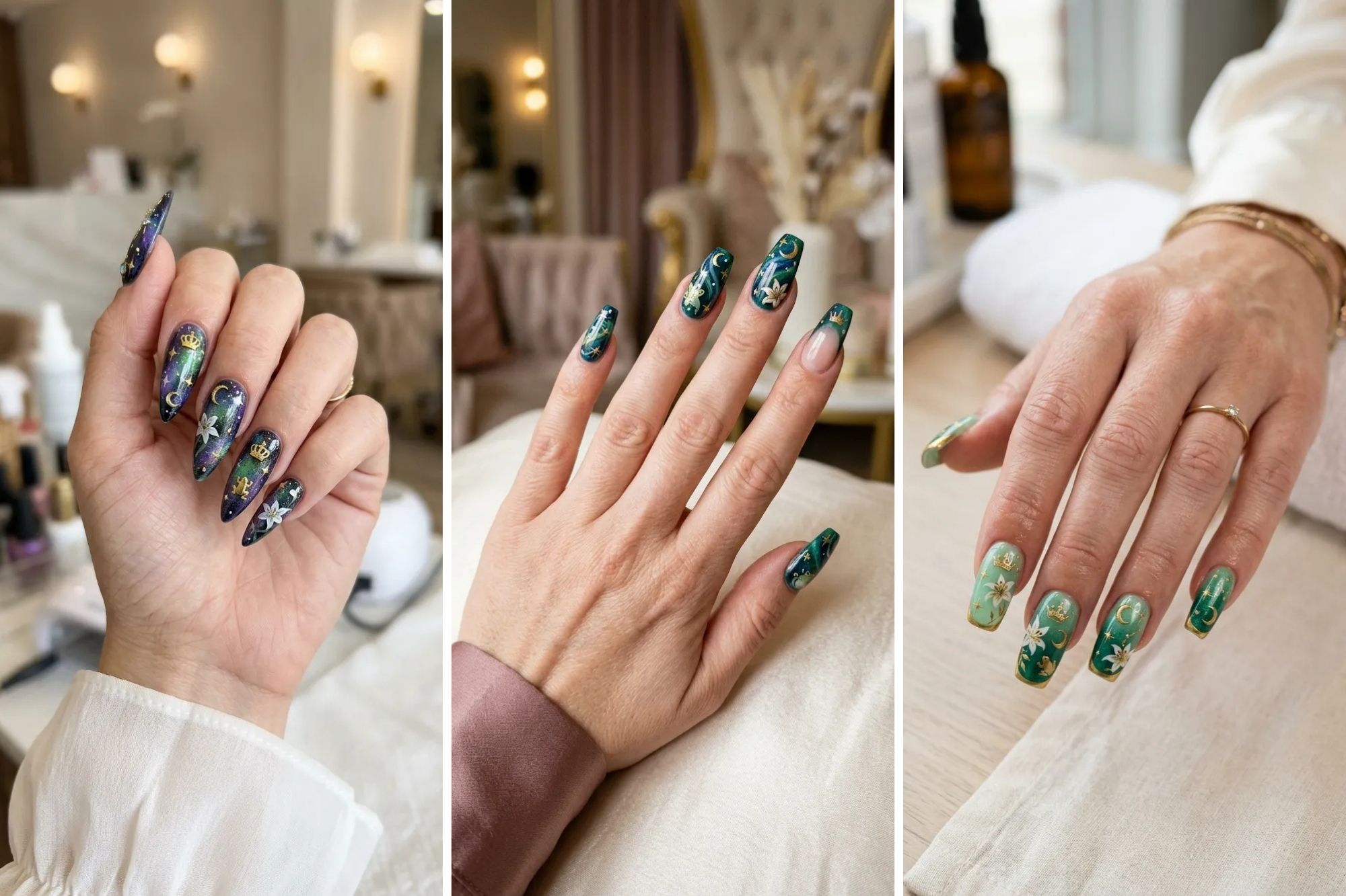 15 Celestial Nails Ideas With Stars and Moons