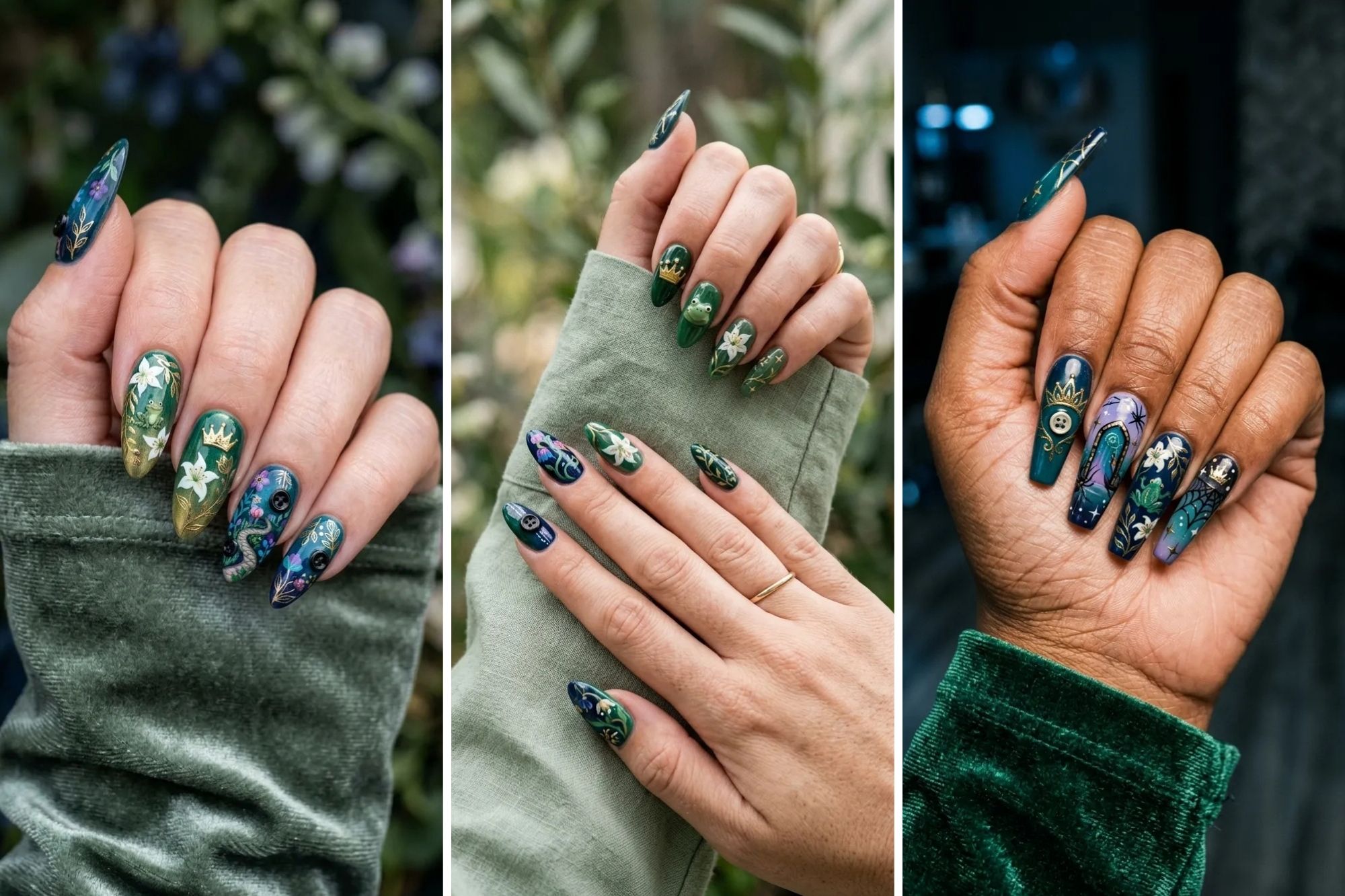 15 Halloween Nail Designs Coraline for a Unique Spooky Manicure