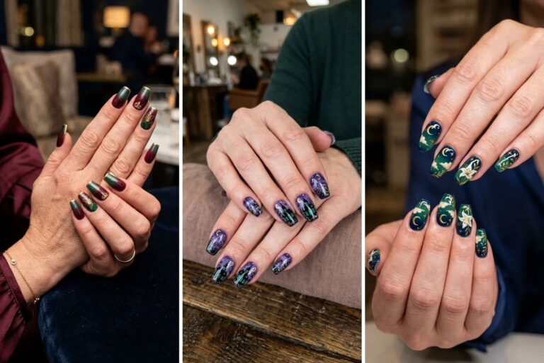 18 Halloween Nail Designs Short Coffin for a Chic Spooky Look