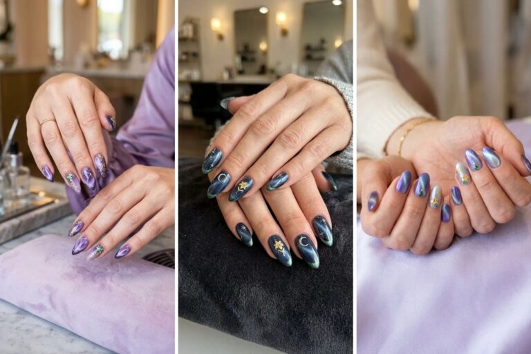 16 Cat Eye Galaxy Nails for a Dreamy Night Sky Look