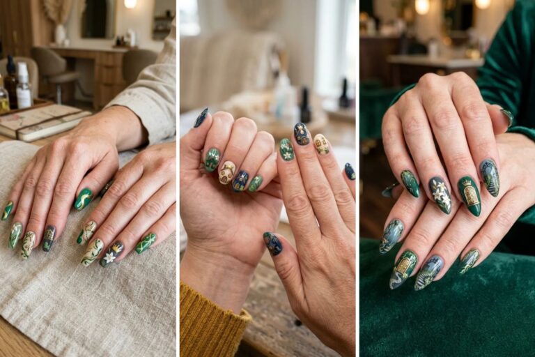 17 Caroline nails for a Unique and Artistic Nail Style